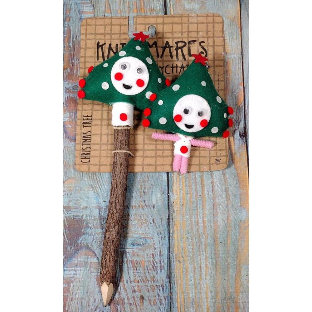 Handcrafted Christmas Tree Pencil with‎ Felt Decoration